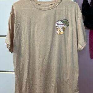 SHEIN Beige Tee with Lemonade Graphic